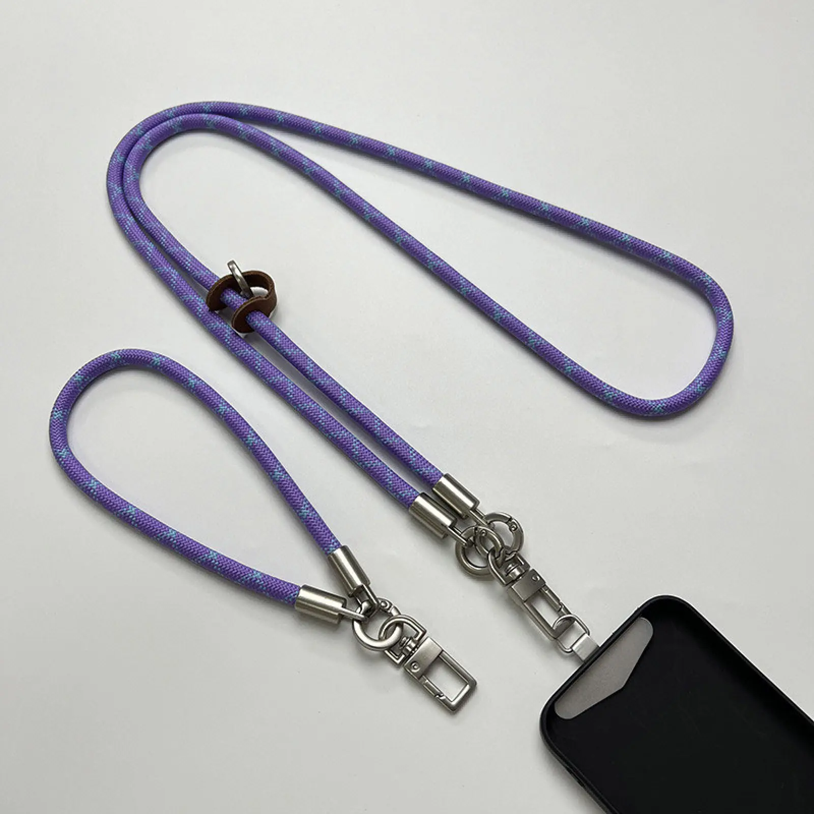Набір шнурків 120см + 35см, Purple / Blue 1, купити оптом з доставкою