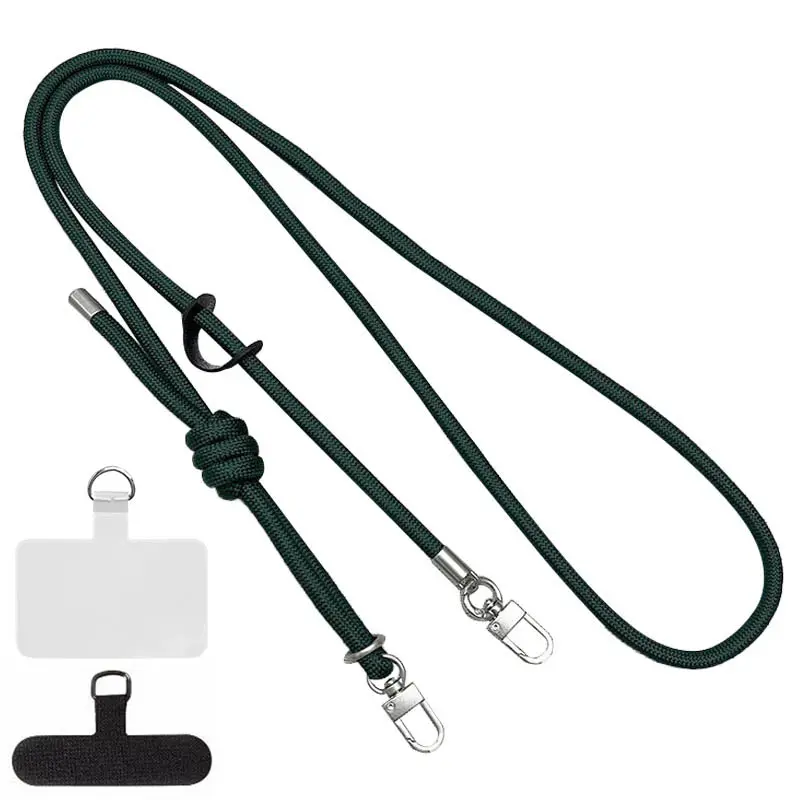 Шнурок с двумя креплениями (8мм) 150см, Dark Green, купить оптом с доставкой