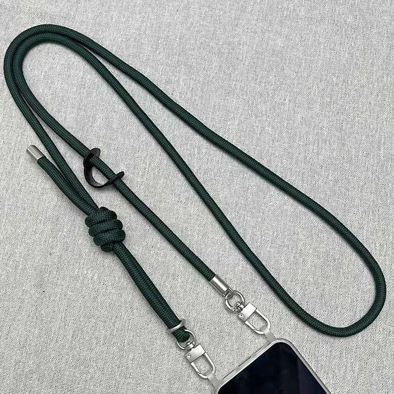 Шнурок с двумя креплениями (8мм) 150см, Dark Green 1, купить оптом с доставкой