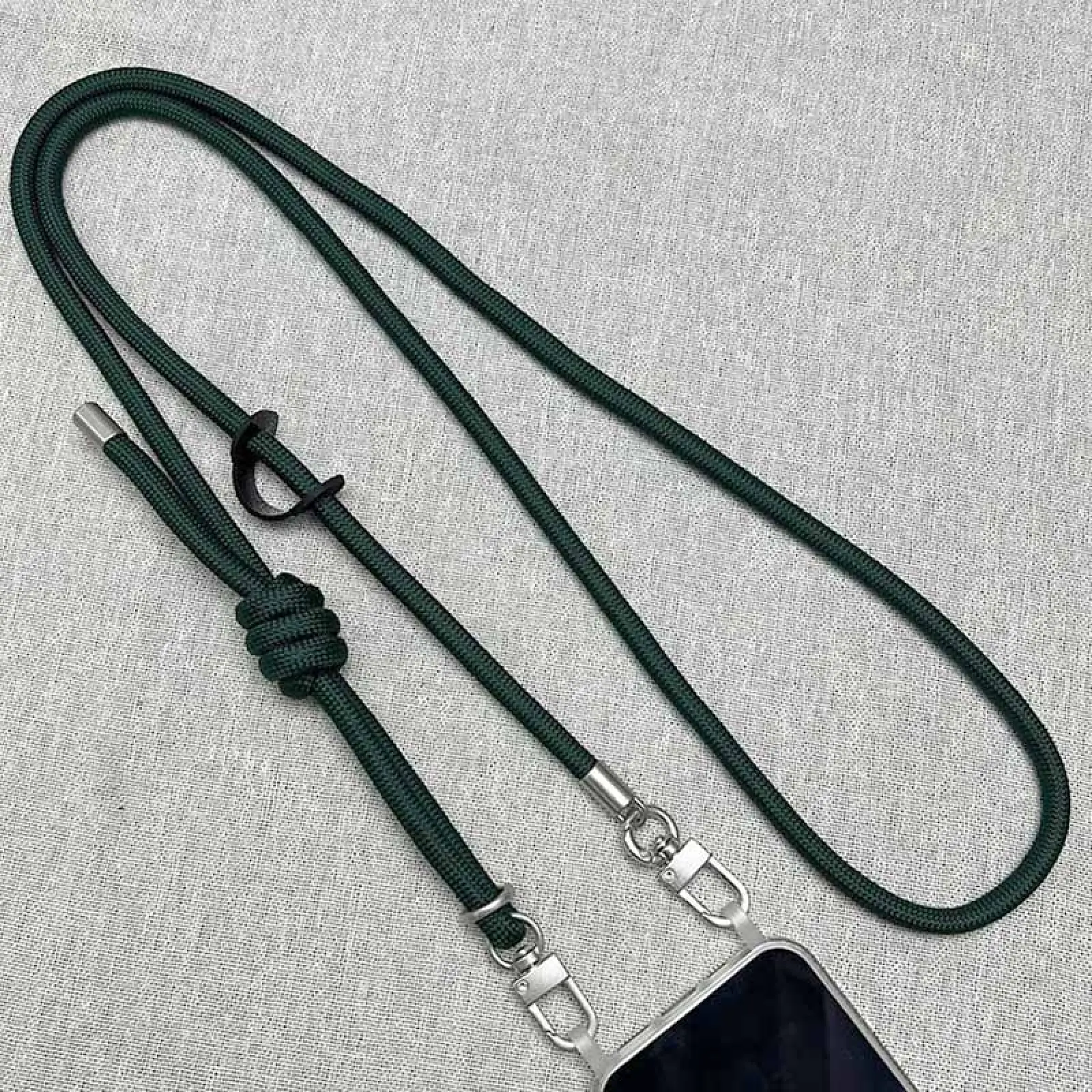 Шнурок с двумя креплениями (8мм) 150см, Dark Green 1, купить оптом с доставкой