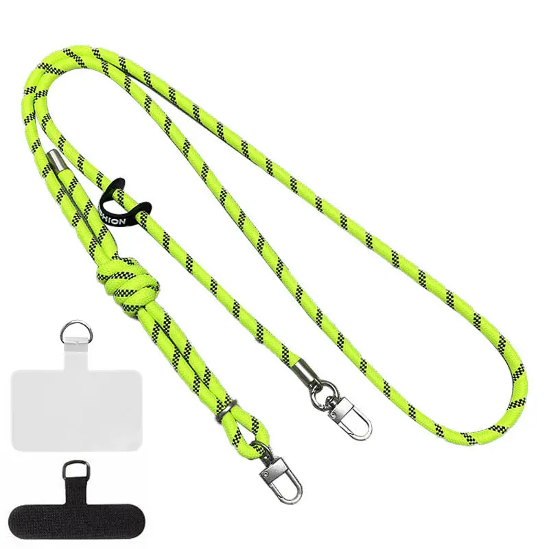 Шнурок с двумя креплениями (8мм) 150см, Neon Green, купить оптом с доставкой