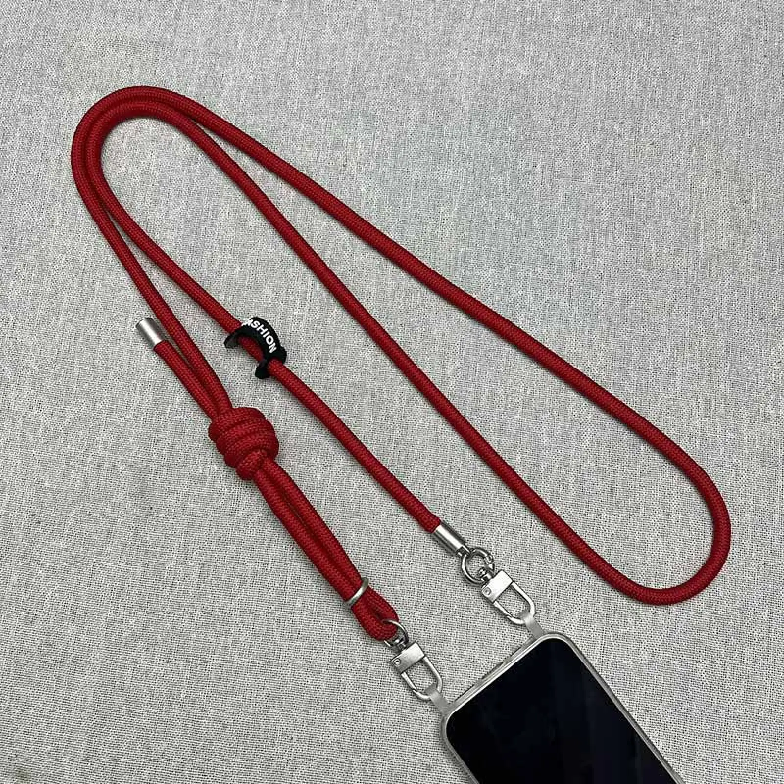 Шнурок с двумя креплениями (8мм) 150см, Bright Red 1, купить оптом с доставкой