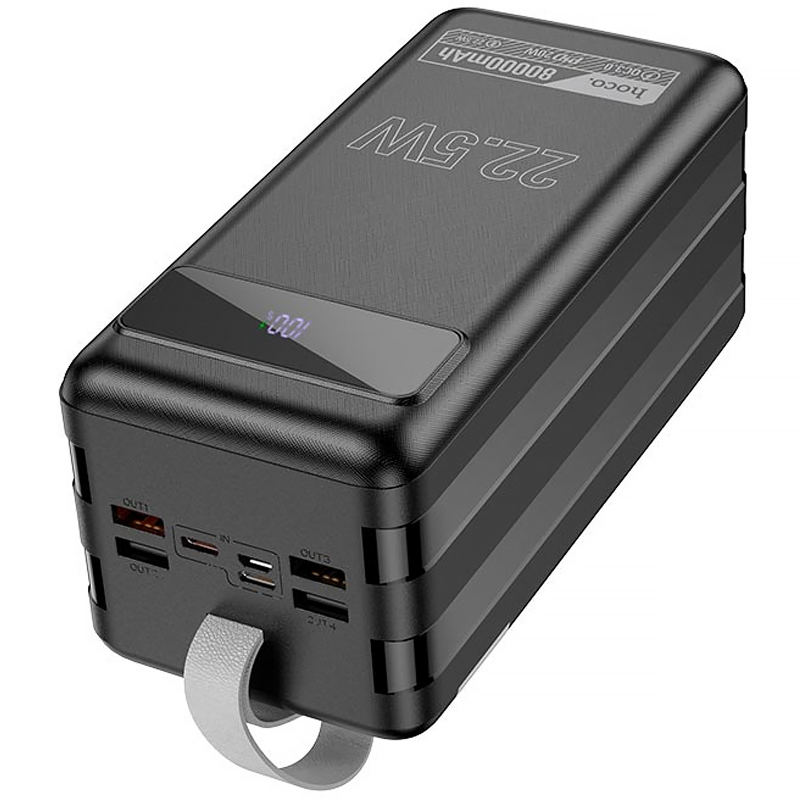 Портативное ЗУ Power Bank Hoco DB50 Great 22.5W 80000 mAh на картинке №4