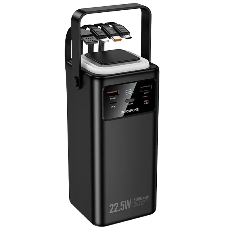 Портативное ЗУ Power Bank Borofone BJ65B High 22.5W+PD20W with cable 80000 mAh, Black 2, купить оптом с доставкой