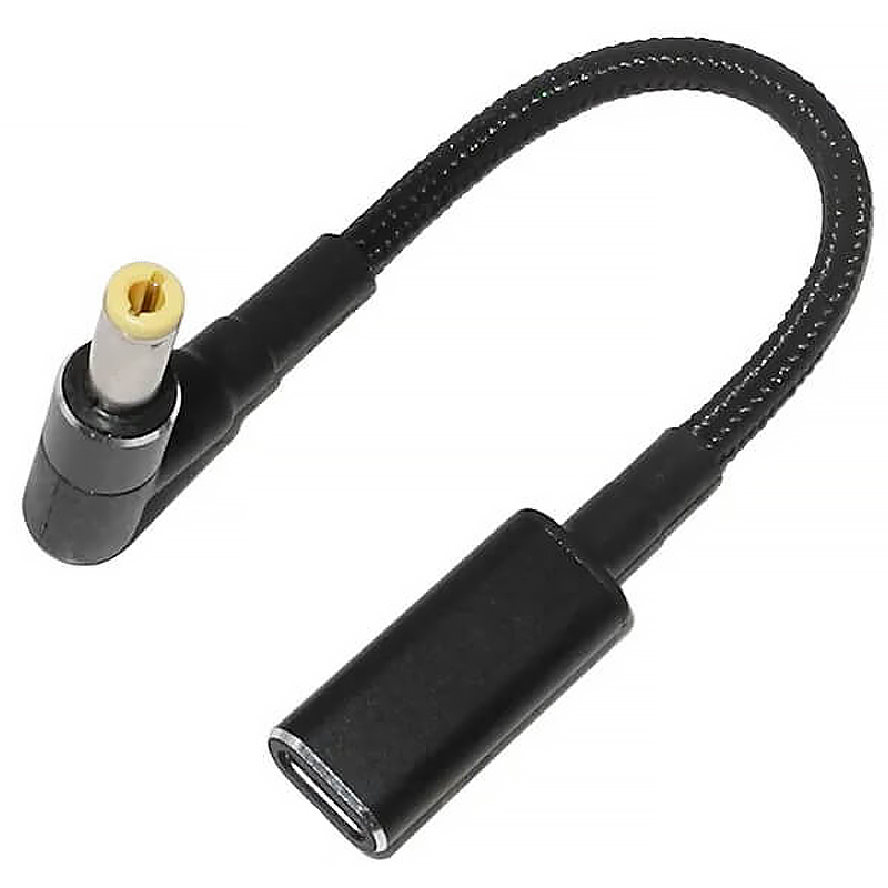 Кабель USB-C Female to DC 100W с набором переходников для ноутбука 10in1, Black 1, купить оптом с доставкой