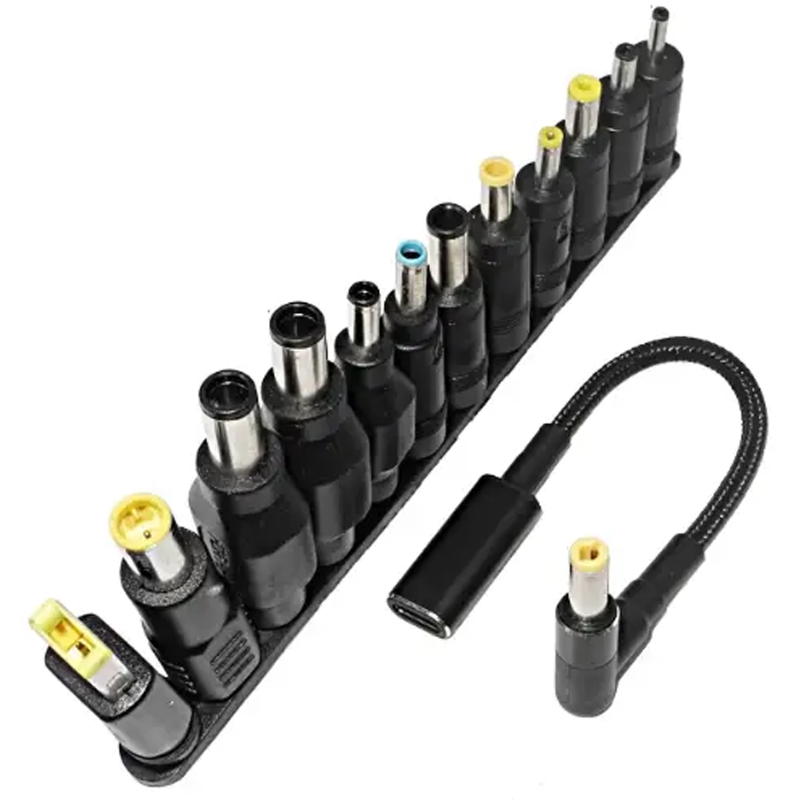 Кабель USB-C Female to DC 100W с набором переходников для ноутбука 12in1, купить оптом с доставкой