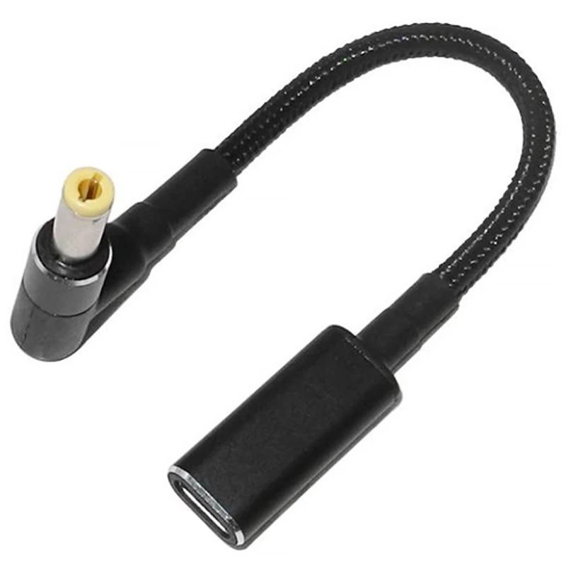 Кабель USB-C Female to DC 100W с набором переходников для ноутбука 12in1, Black 1, купить оптом с доставкой