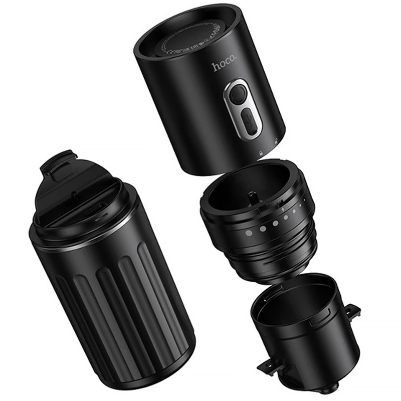 Уценка Портативная кофеварка Hoco HX80 All-in-One 1300 mAh, Вскрытая упаковка / Black 3, купить оптом с доставкой