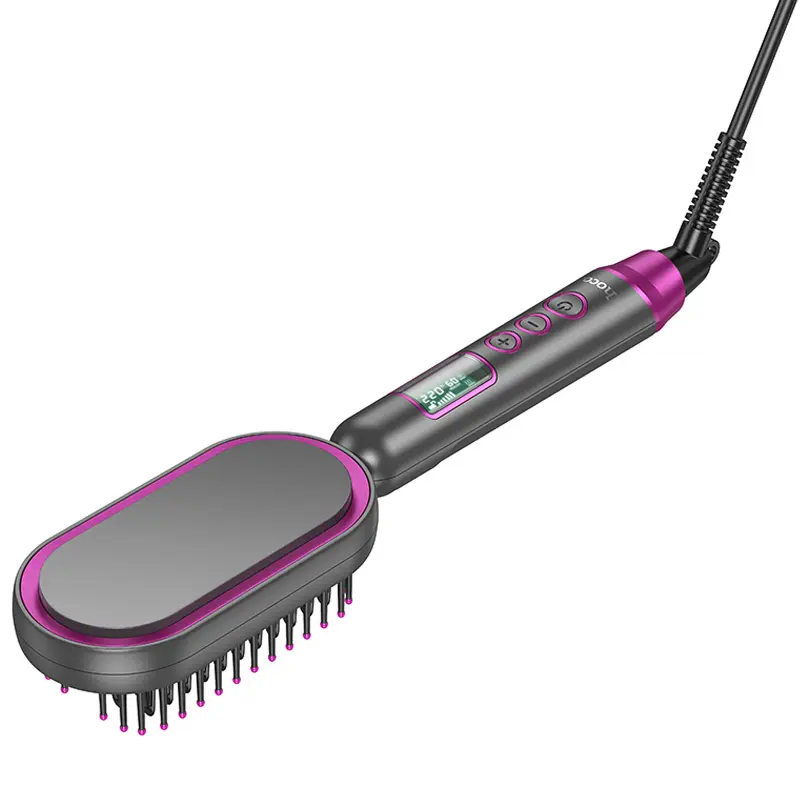 Расческа-выпрямитель Hoco HP44 Electric straightening hair comb with digital display, купить оптом с доставкой