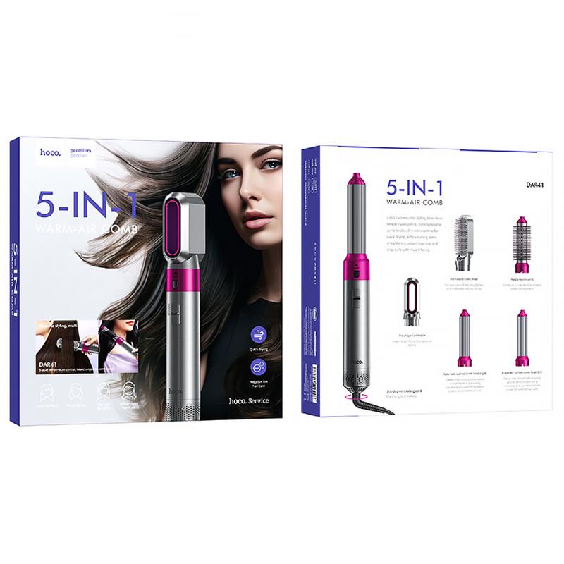 Стайлер Hoco DAR41 Warm-air Comb 5in1 на картинке №5