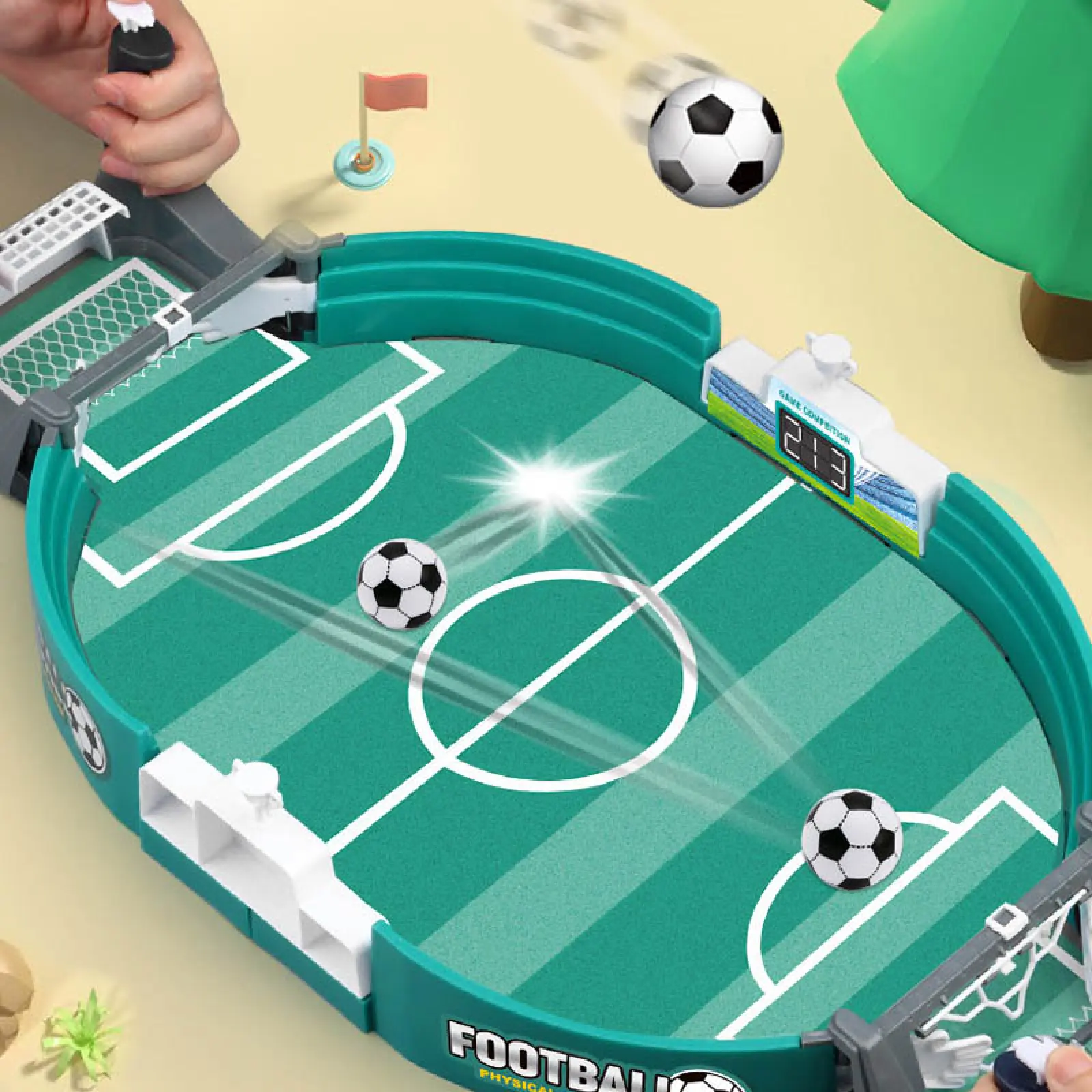 Настольный футбол Ummi 2021-1 Fun Sports Competition (2 balls), Green 1, купить оптом с доставкой