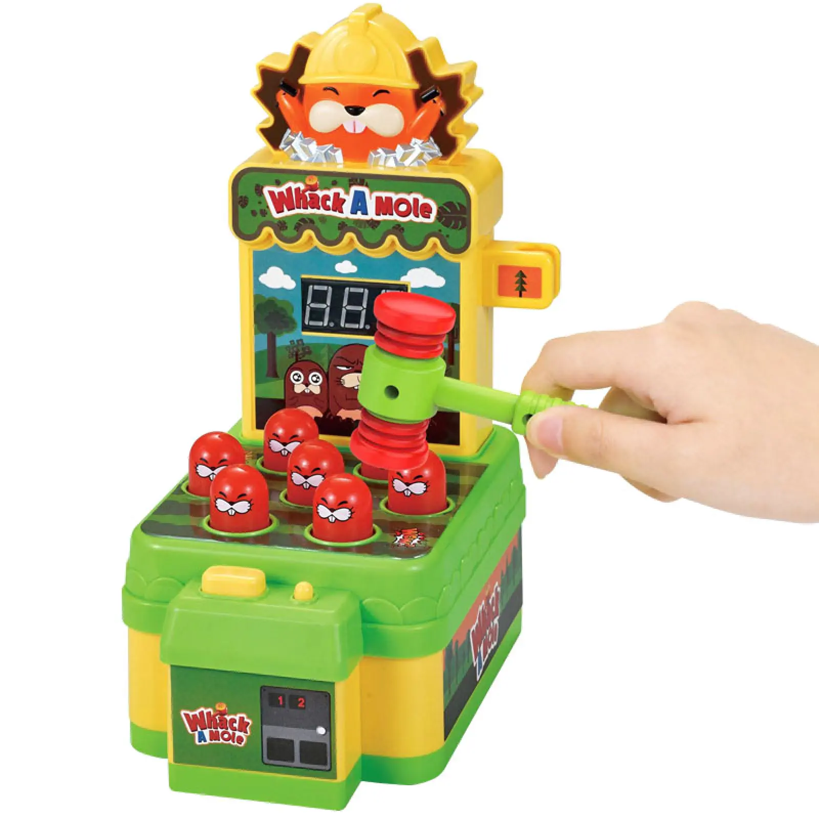 Настольная интерактивная игра Ummi HF-1330A Whack A Mole Electric, Green / Yellow 1, купить оптом с доставкой