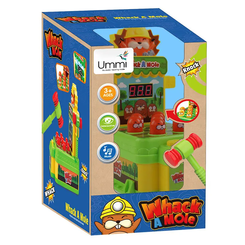 Настольная интерактивная игра Ummi HF-1330A Whack A Mole Electric, Green / Yellow 2, купить оптом с доставкой
