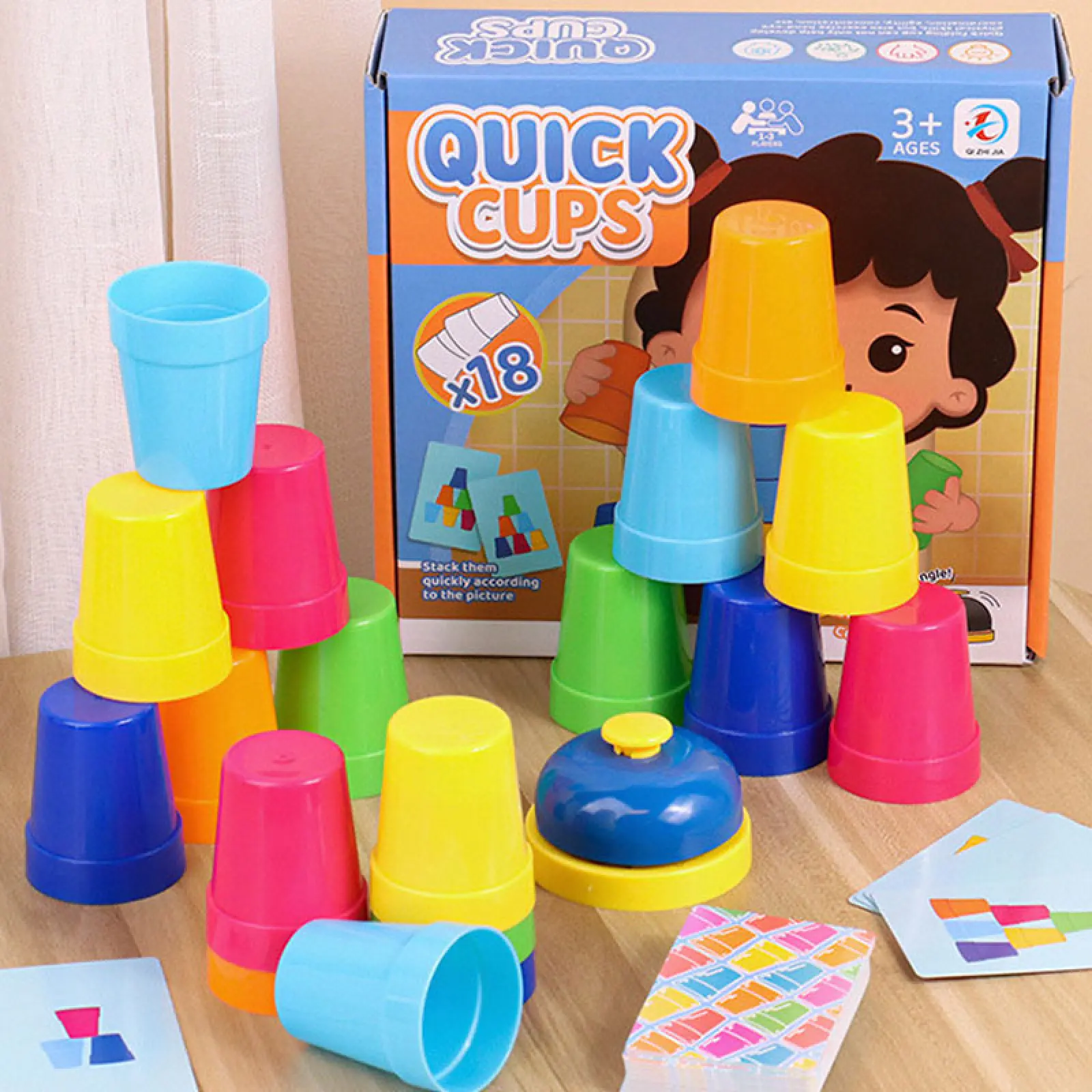 Настольная интерактивная игра Ummi 22051 Quick Cups, Blue / Orange 2, купить оптом с доставкой