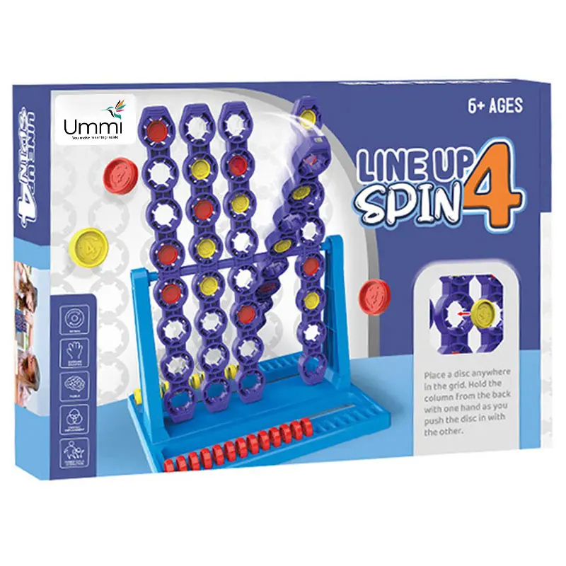 Настольная интерактивная игра Ummi 22048 Line Up Spin 4, Blue 1, купить оптом с доставкой