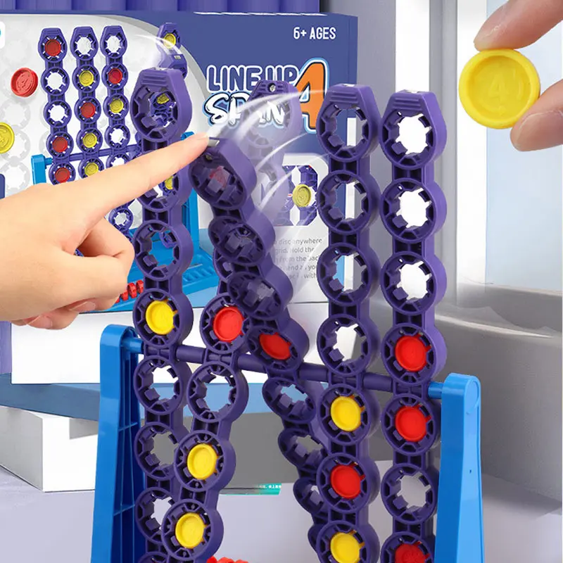 Настольная интерактивная игра Ummi 22048 Line Up Spin 4, Blue 2, купить оптом с доставкой