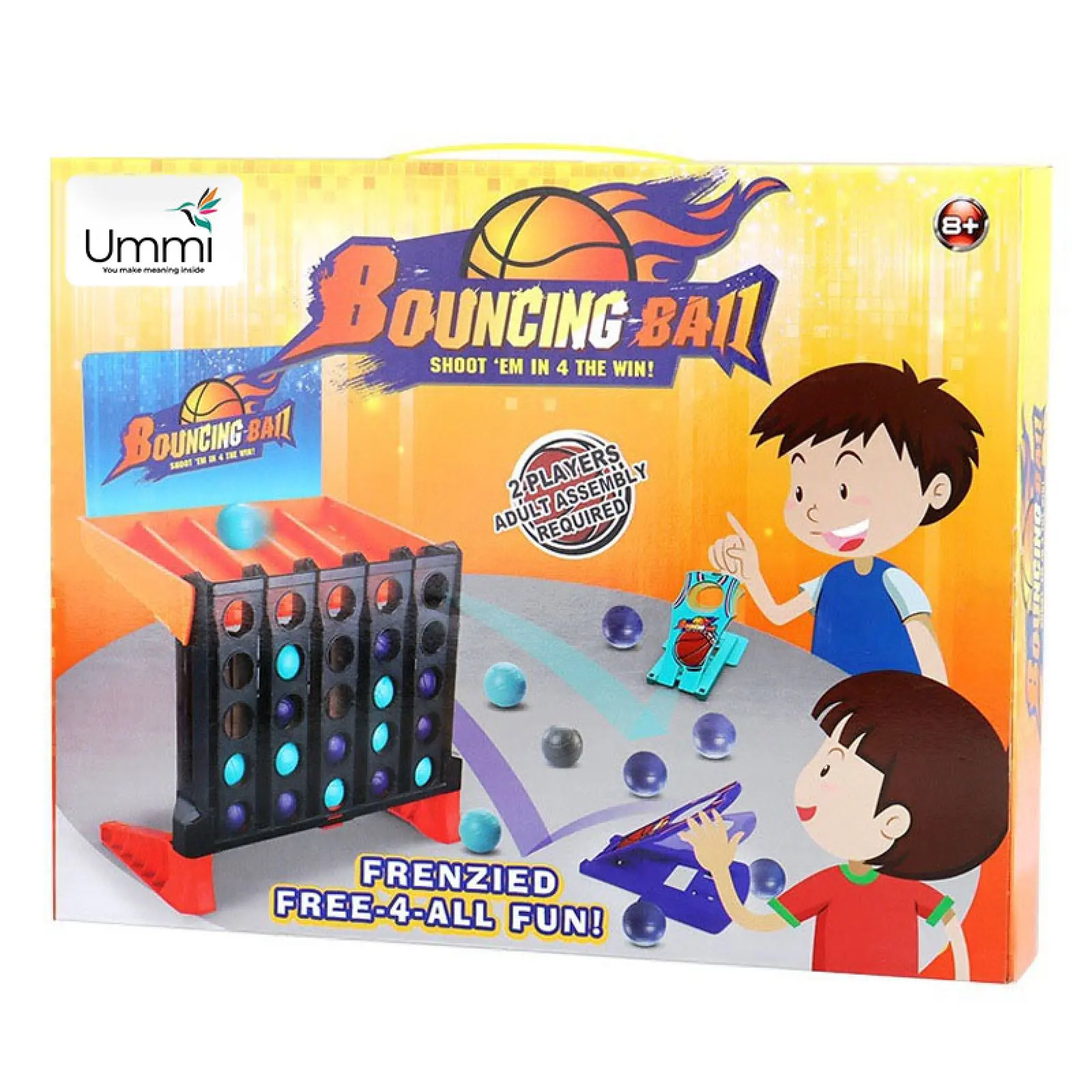 Настольная интерактивная игра Ummi 22046 Bouncing Ball, Orange / Black 1, купить оптом с доставкой