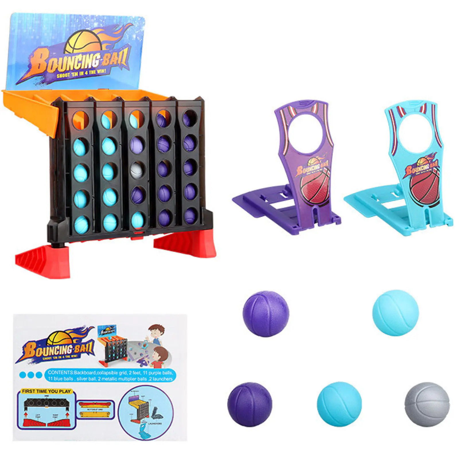Настольная интерактивная игра Ummi 22046 Bouncing Ball, Orange / Black 6, купить оптом с доставкой