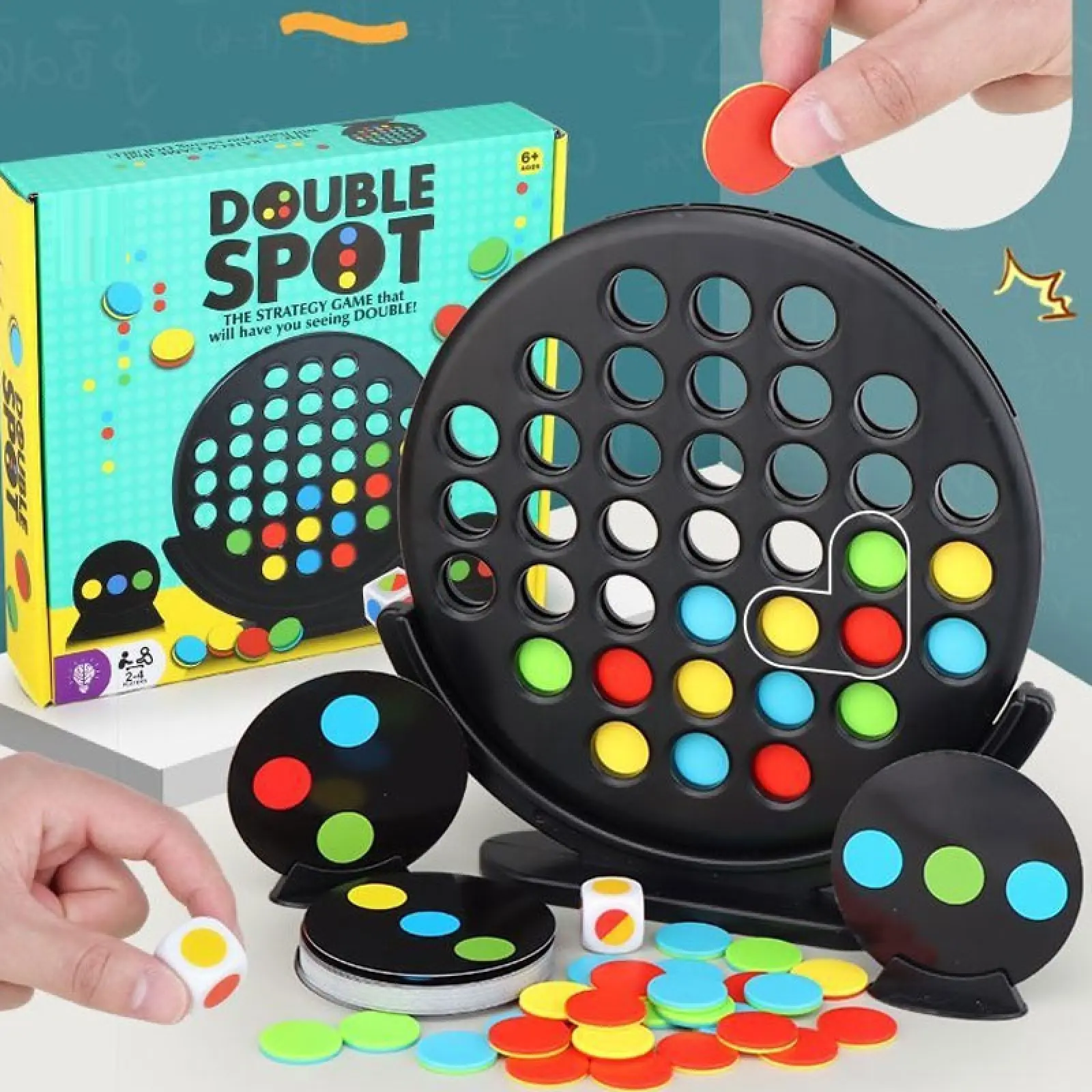 Настольная интерактивная игра Ummi 22023 Double Spot, Black 2, купить оптом с доставкой