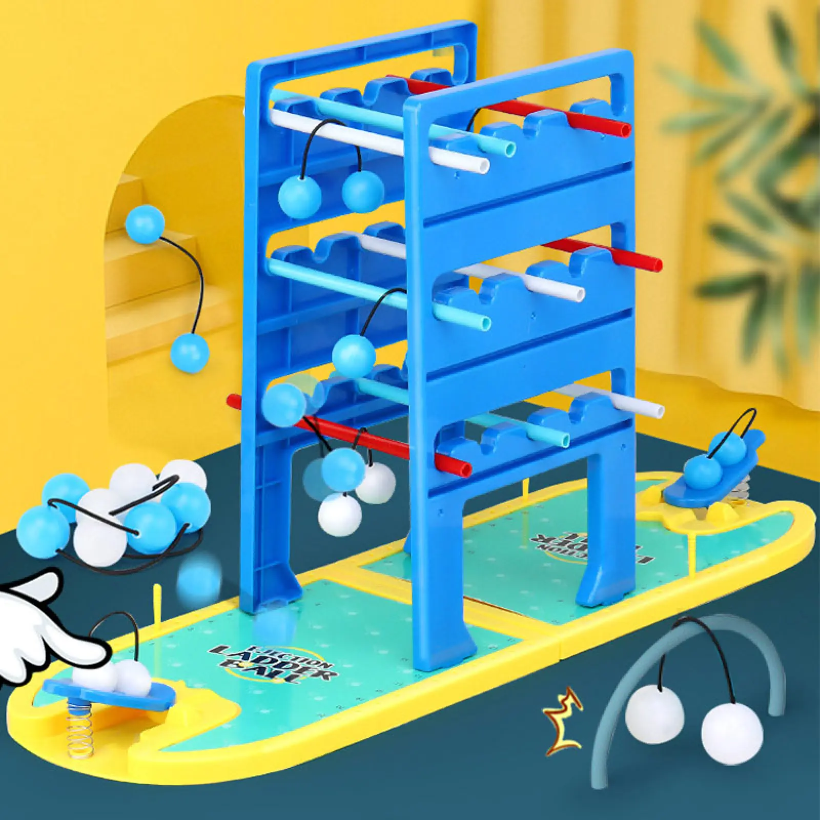 Настольная интерактивная игра Ummi 22022 Ejection Ladder Ball, Blue / Yellow 2, купить оптом с доставкой