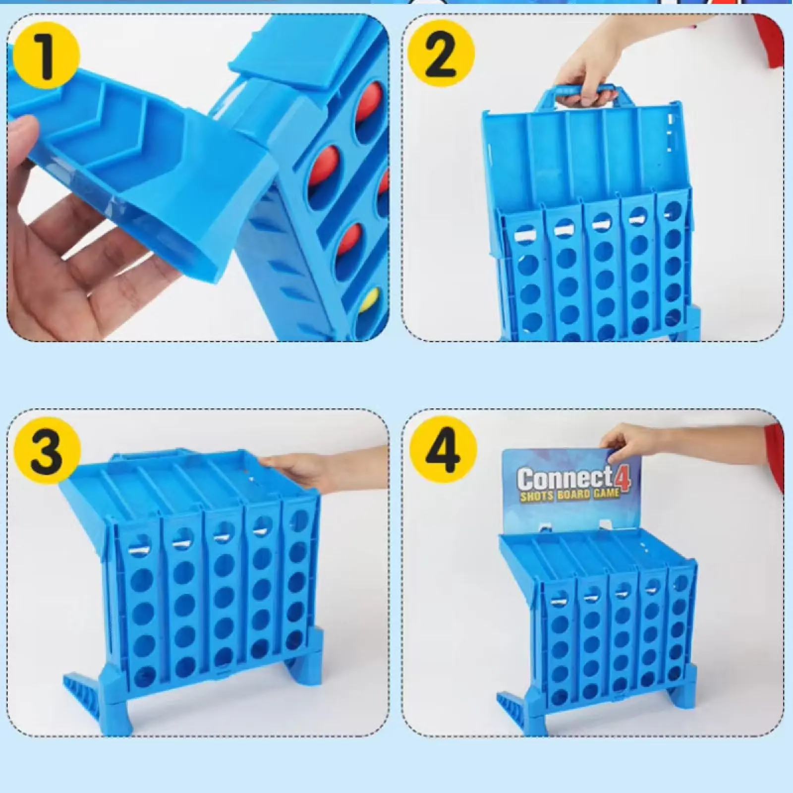 Настольная интерактивная игра Ummi 22013 Connect 4 Shots Board Game, Blue 3, купить оптом с доставкой