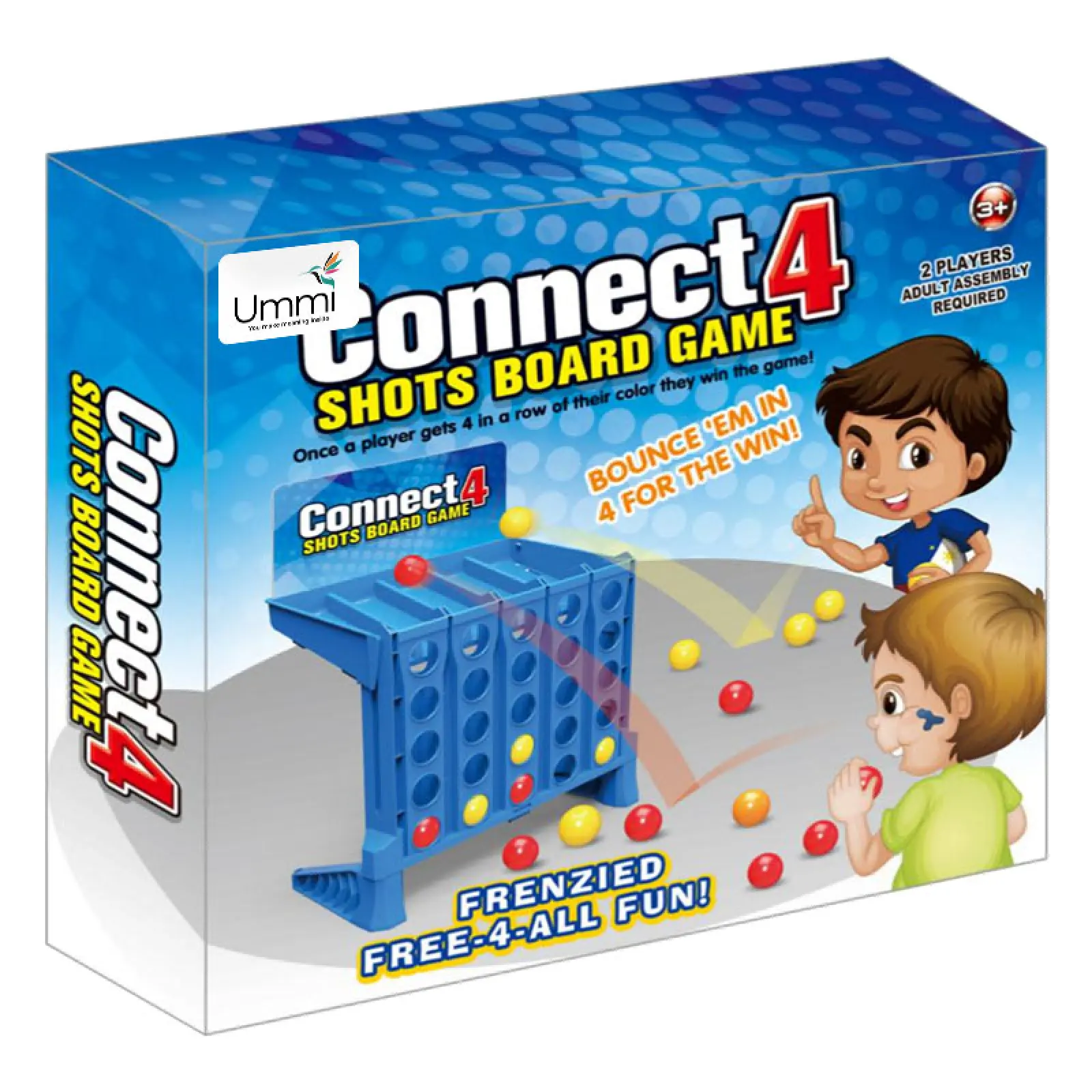 Настольная интерактивная игра Ummi 22013 Connect 4 Shots Board Game, Blue 4, купить оптом с доставкой