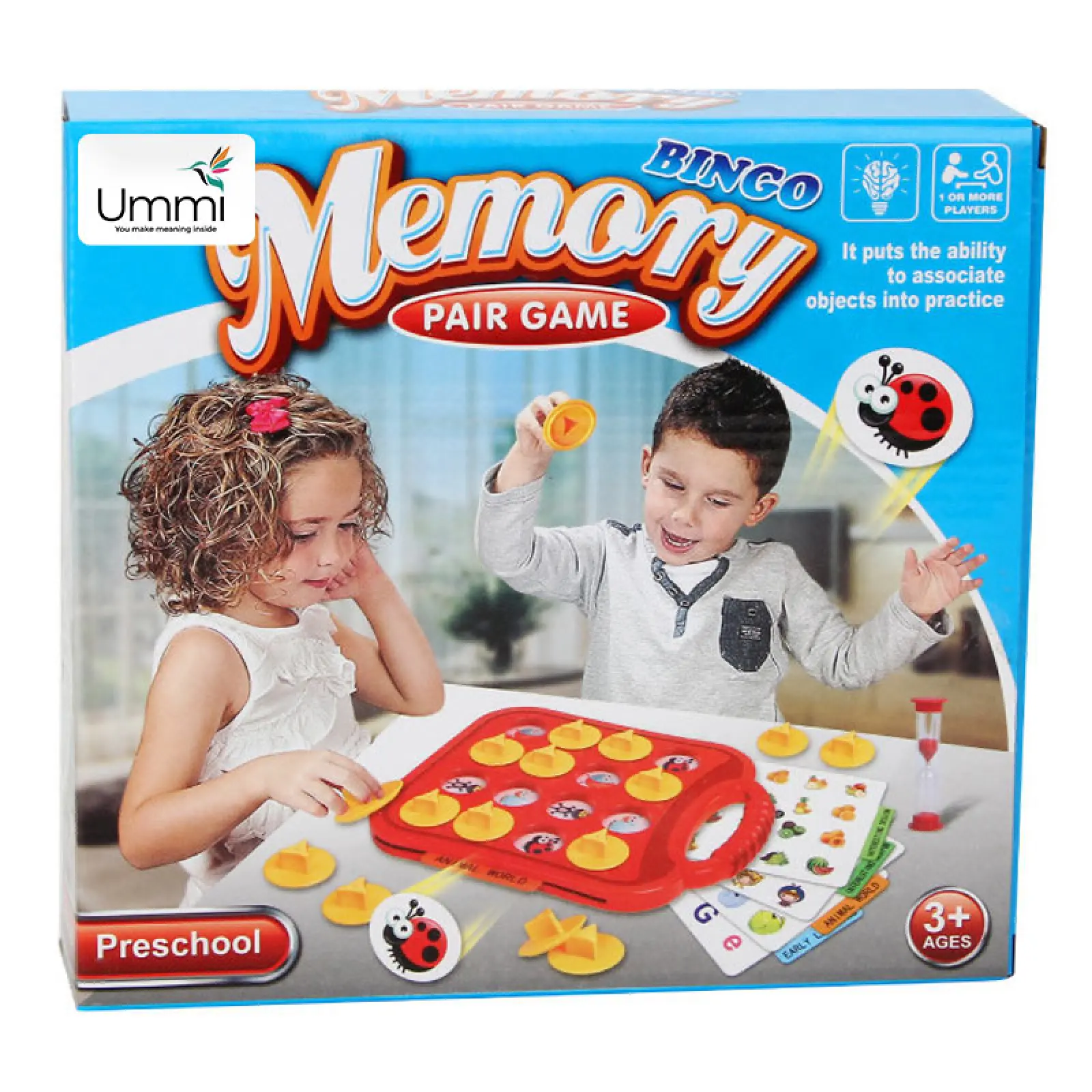 Настольная интерактивная игра Ummi 22001 Memory Pair Game, Red 4, купить оптом с доставкой