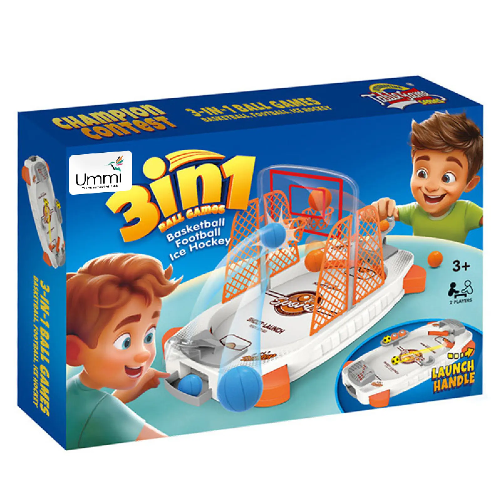 Настольная интерактивная игра Ummi 50818 3in1 Ball Games, White 4, купить оптом с доставкой