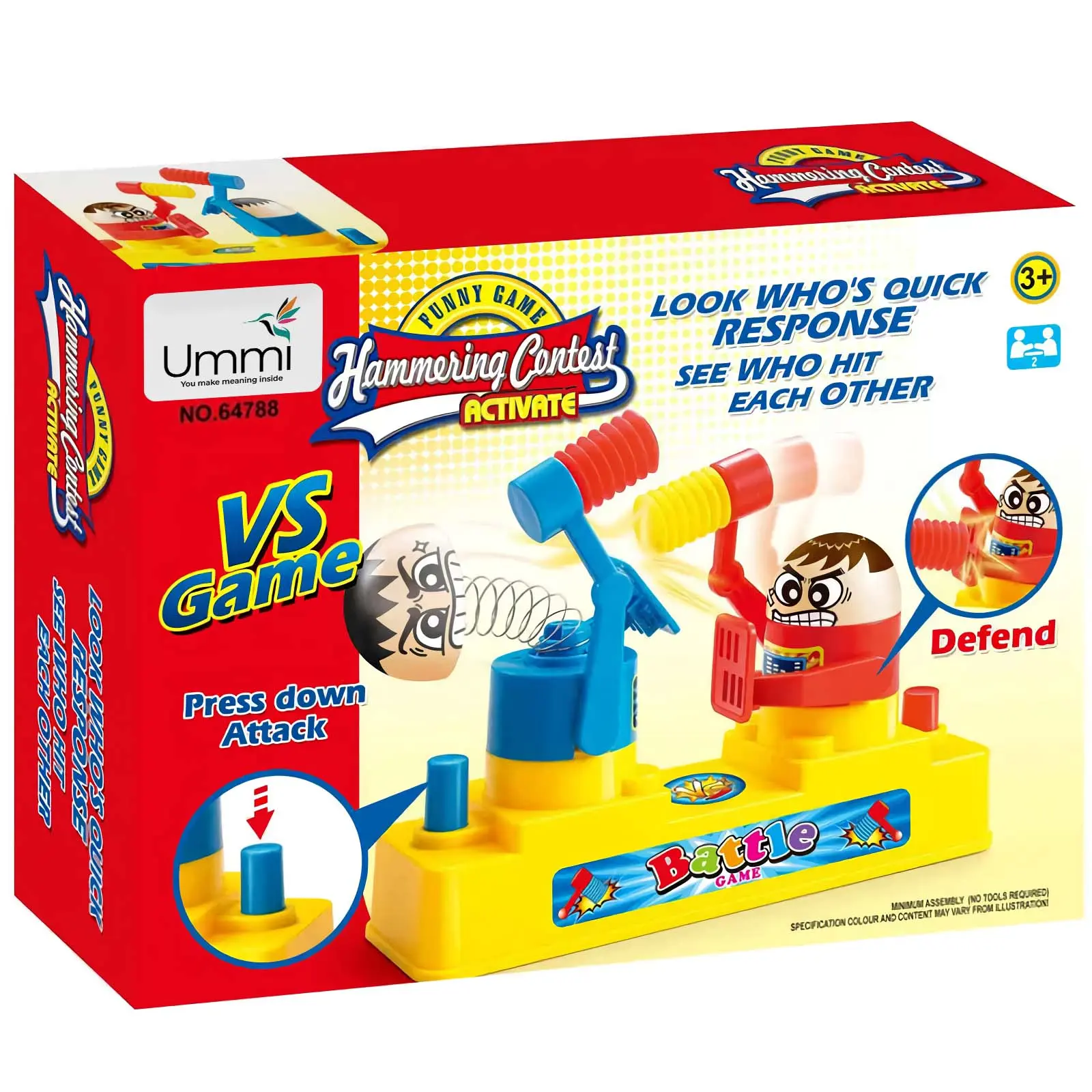 Настольная интерактивная игра Ummi 64788 Hammering Contest, Yellow 1, купить оптом с доставкой