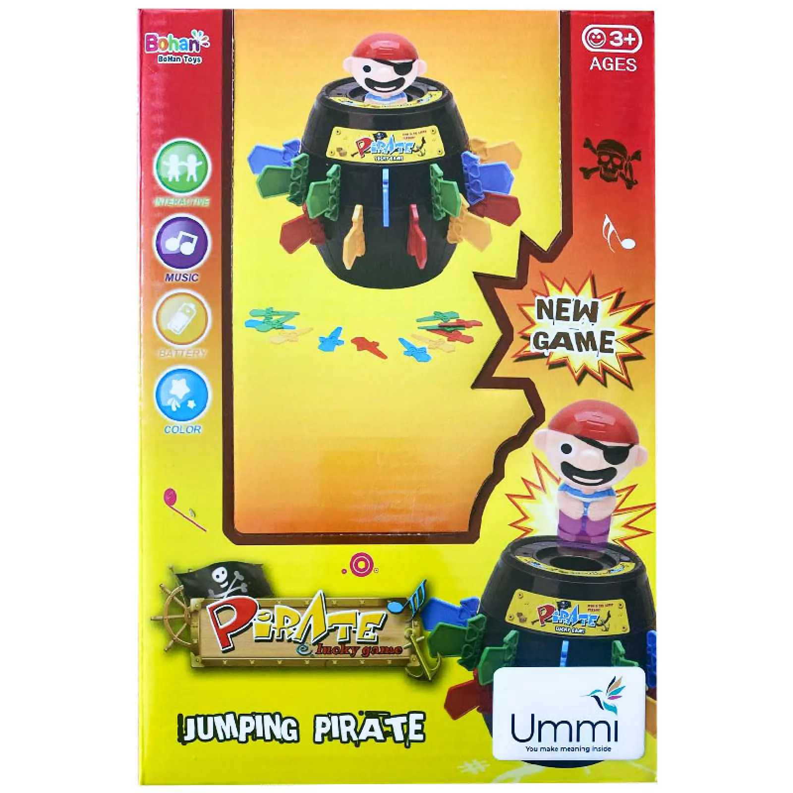 Настольная интерактивная игра Ummi 669-1 Pirate Lucky Game (со звуковым эффектом), Black 3, купить оптом с доставкой