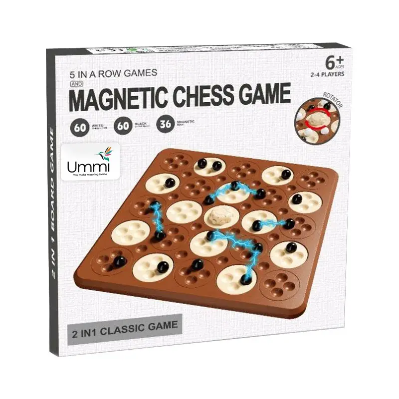 Настольная интерактивная игра Ummi ME-194 Magnetic Chess Game 5 in a Row, Brown 1, купить оптом с доставкой