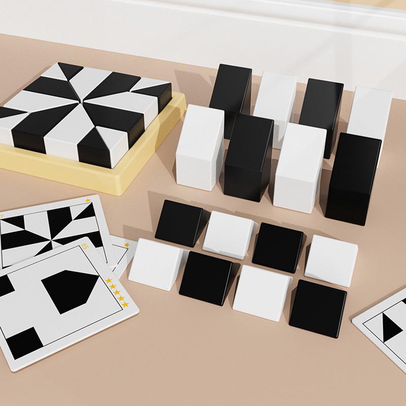 Настольная интерактивная игра Ummi ME-149 Hidden Black and White Blocks на картинке №3