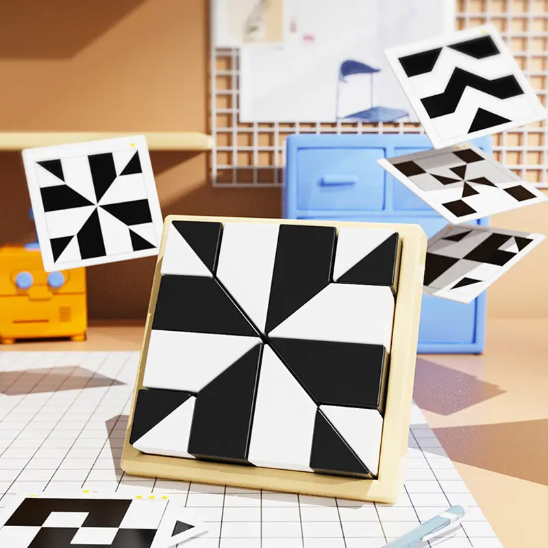 Настольная интерактивная игра Ummi ME-149 Hidden Black and White Blocks, Black / White 3, купить оптом с доставкой