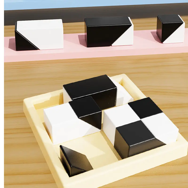 Настольная интерактивная игра Ummi ME-149 Hidden Black and White Blocks, Black / White 4, купить оптом с доставкой