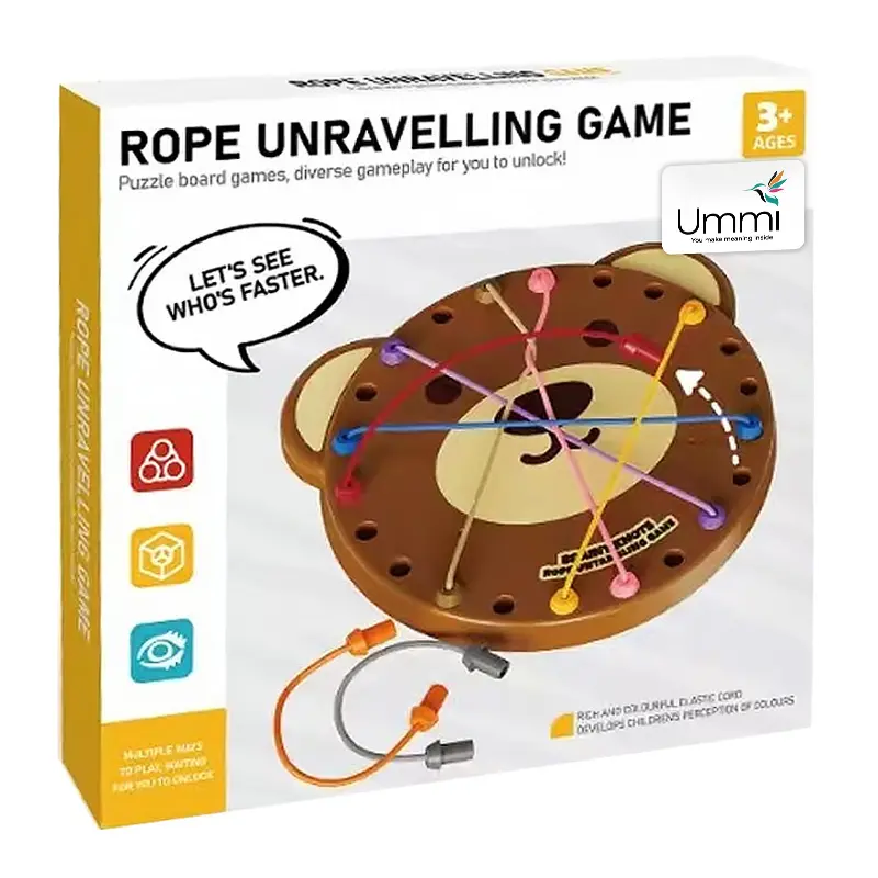 Настольная интерактивная игра Ummi ME-241 Cute Bear Rope Unravelling Game, Brown 3, купить оптом с доставкой