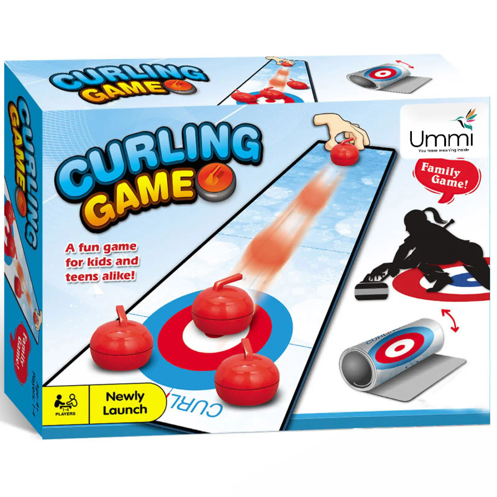 Настольная интерактивная игра Ummi 707-122 Curling Game, White / Blue 1, купить оптом с доставкой