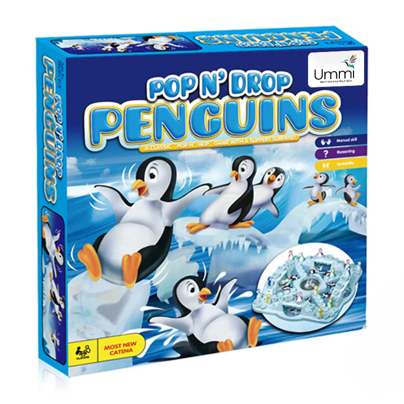 Настольная интерактивная игра Ummi 707-36 Pop N Drop Penguins Game, Blue 5, купить оптом с доставкой