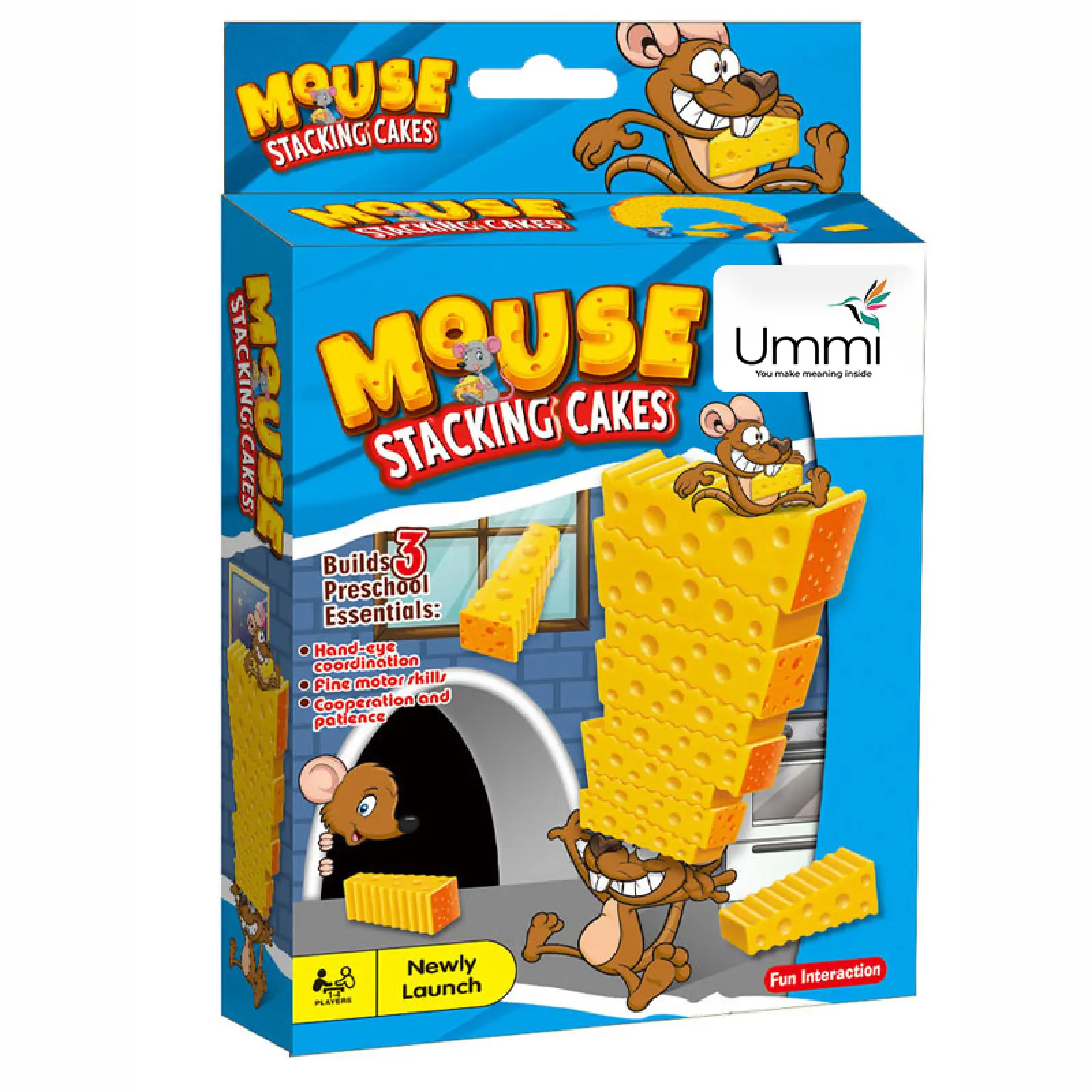 Настольная интерактивная игра Ummi 707-B19 Mouse Stacking Cakes Game, Yellow 4, купить оптом с доставкой