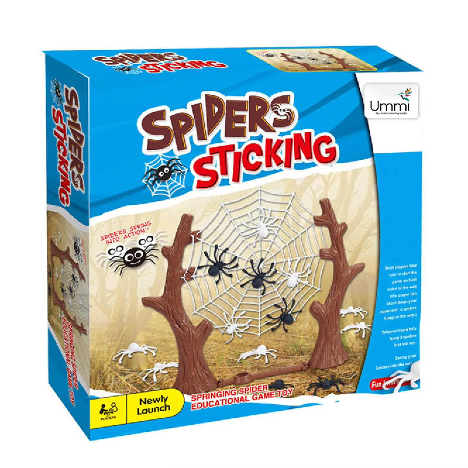 Настольная интерактивная игра Ummi 707-105 Spider Sticking Game, Brown 2, купить оптом с доставкой