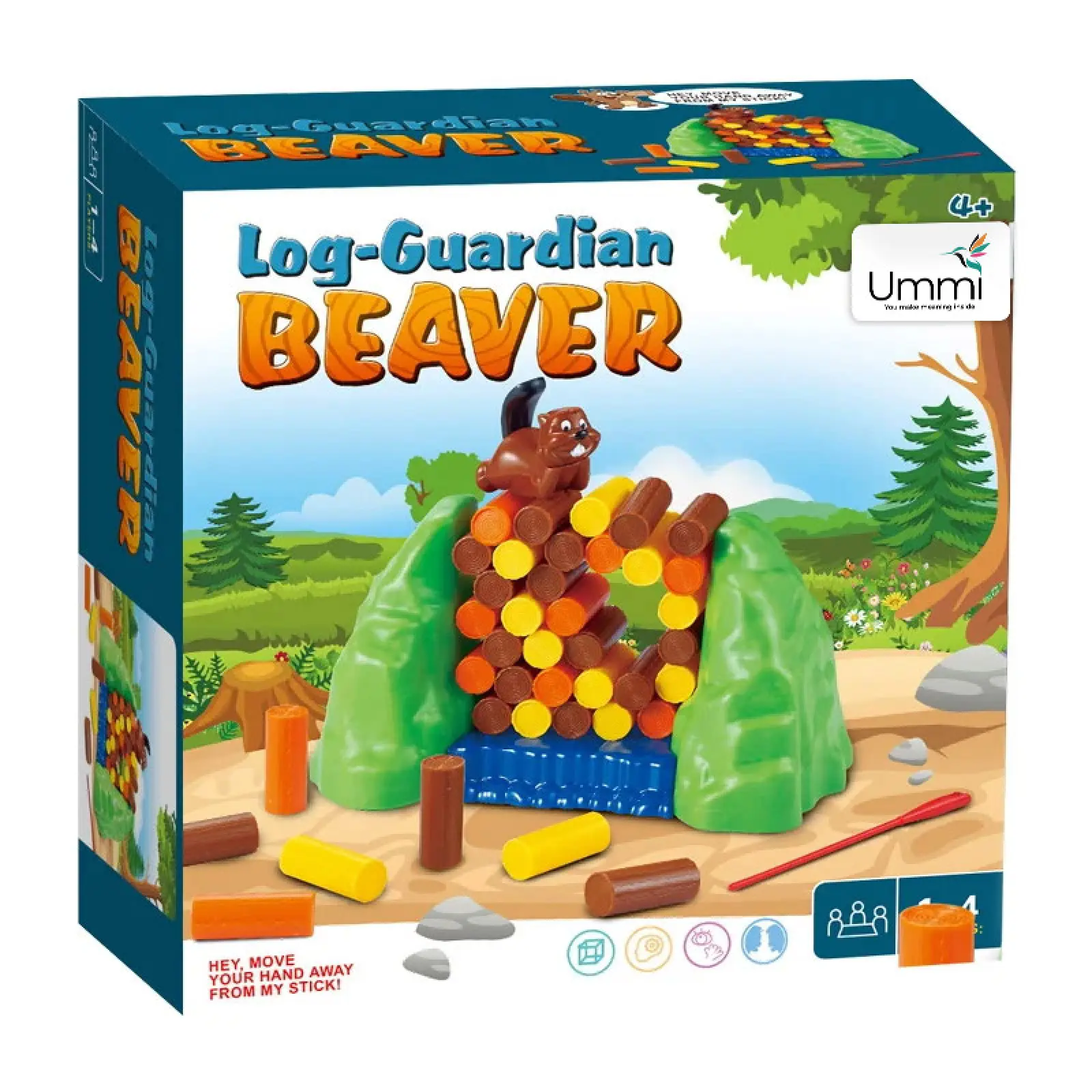 Настольная интерактивная игра Ummi 556-A2 Log-Guardian Beaver Game, Green 2, купить оптом с доставкой