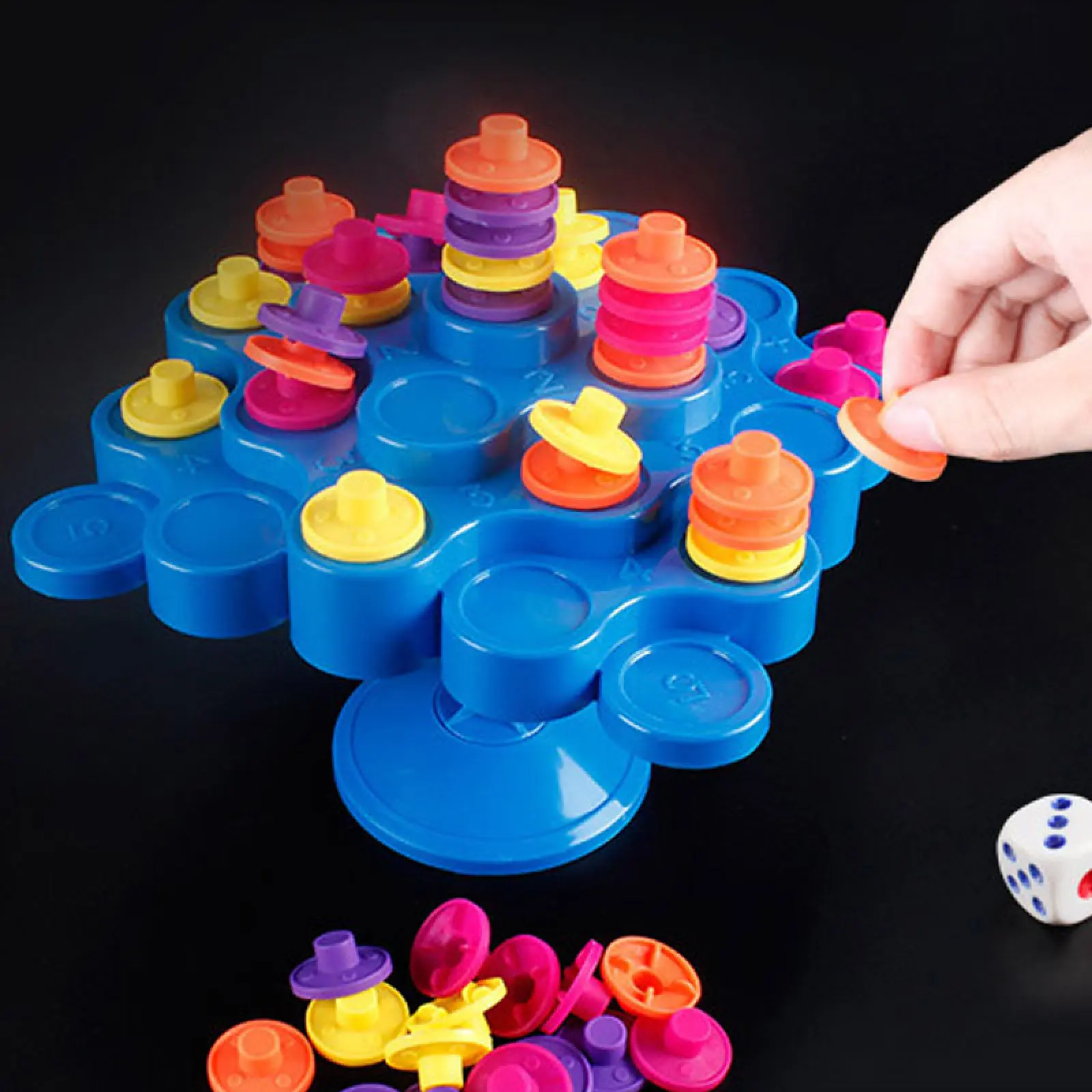 Настольная интерактивная игра Ummi 707-30 Topple Tower Game, Blue 2, купить оптом с доставкой