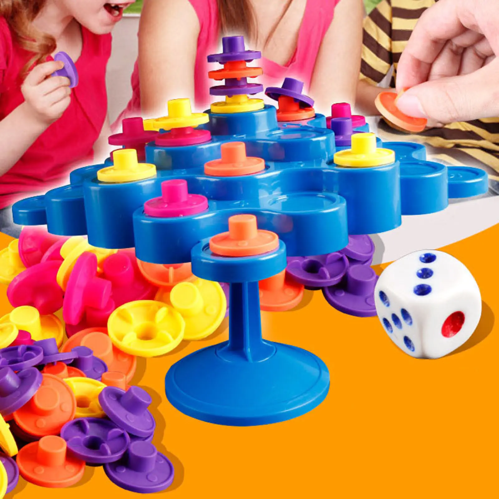 Настольная интерактивная игра Ummi 707-30 Topple Tower Game, Blue 4, купить оптом с доставкой