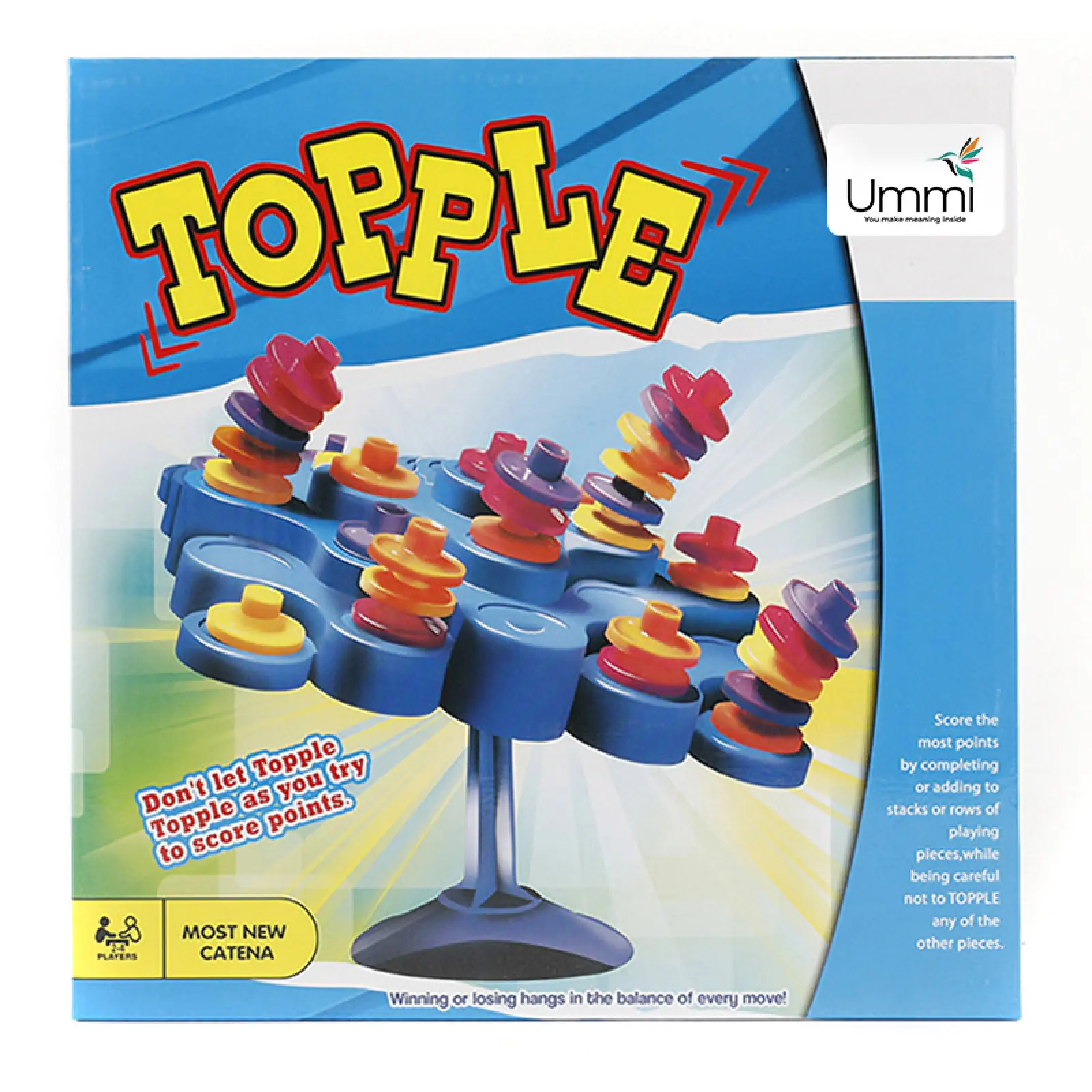 Настольная интерактивная игра Ummi 707-30 Topple Tower Game, Blue 5, купить оптом с доставкой
