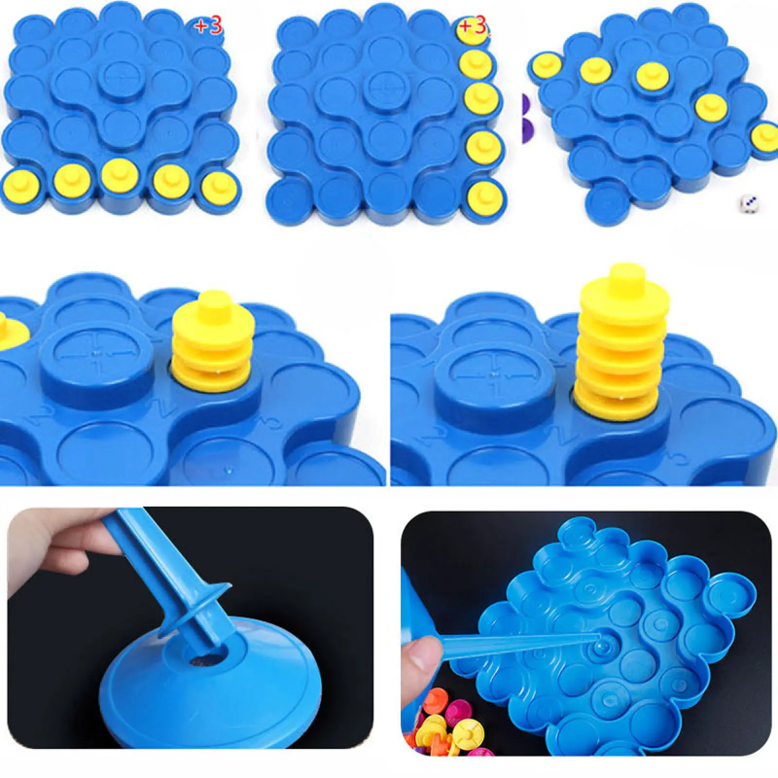 Настольная интерактивная игра Ummi 707-30 Topple Tower Game, Blue 6, купить оптом с доставкой
