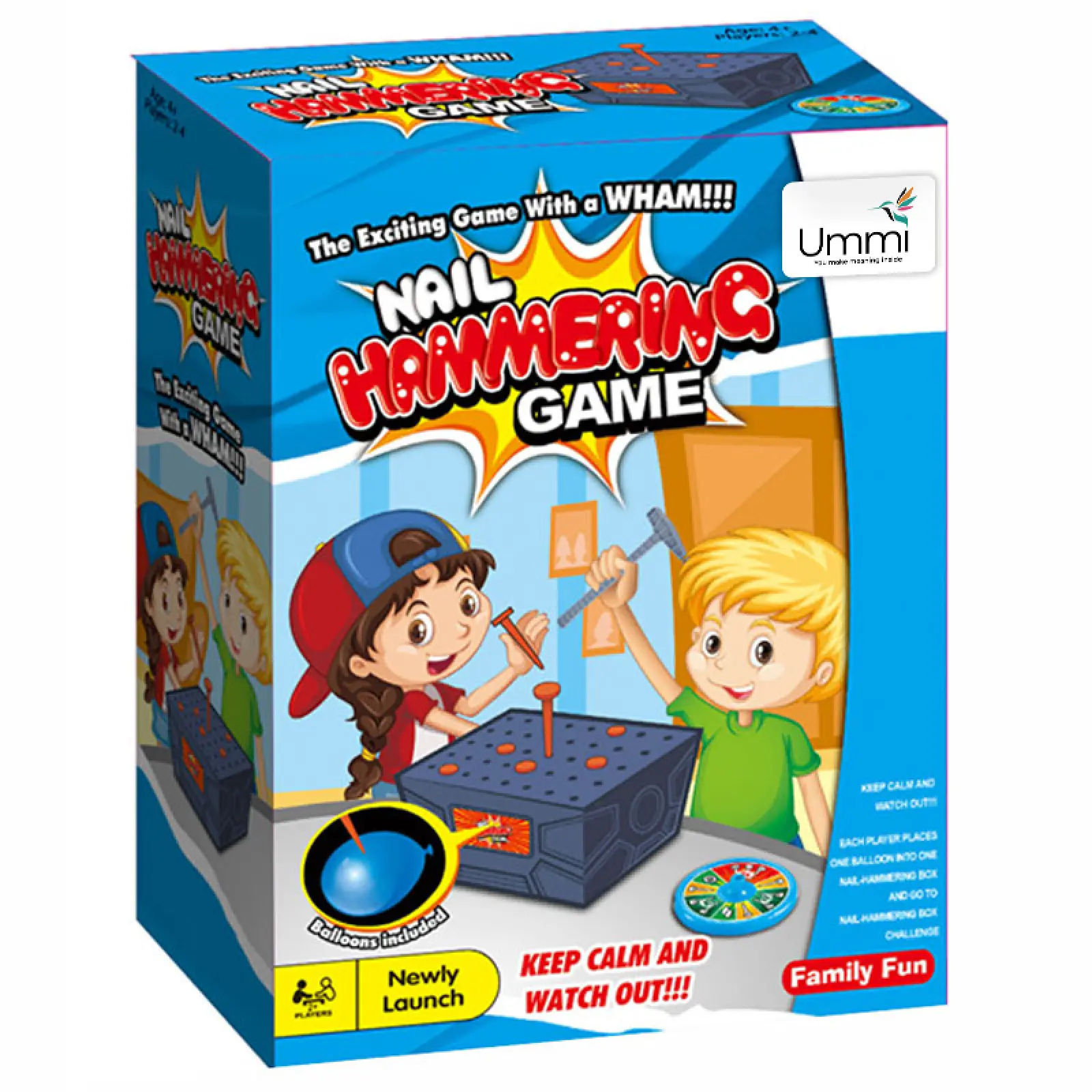 Настольная интерактивная игра Ummi 707-88 Nail Hammering Game, Blue 5, купить оптом с доставкой