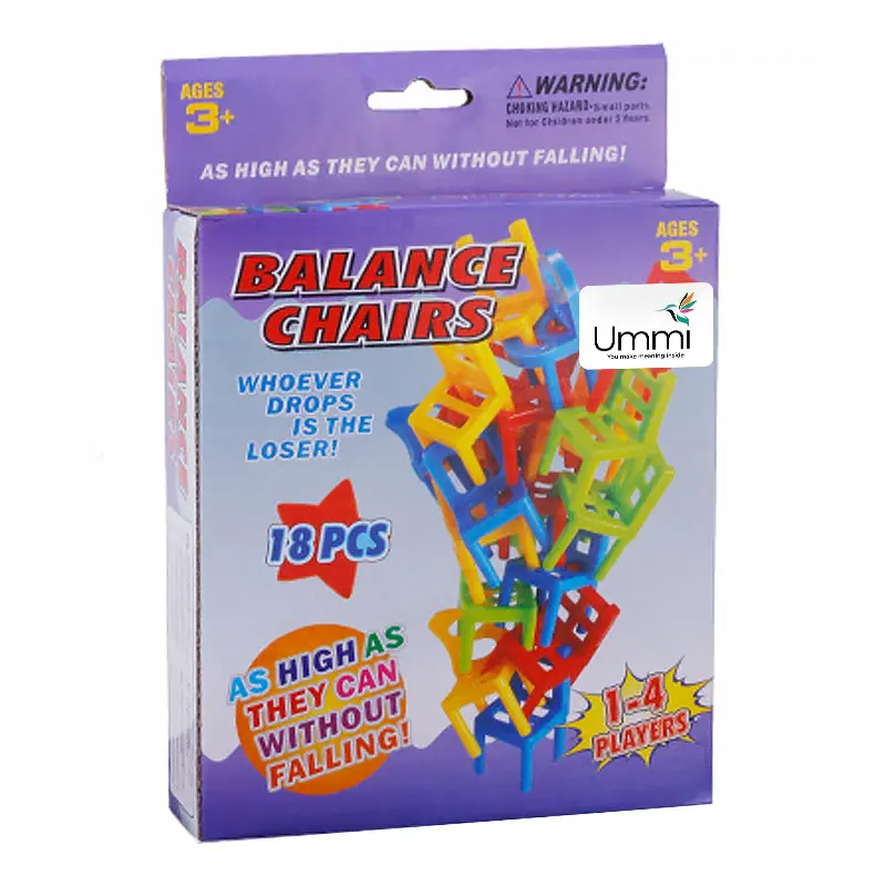 Настольная интерактивная игра Ummi 301 Balance Chairs (18pcs), Colorful 4, купить оптом с доставкой