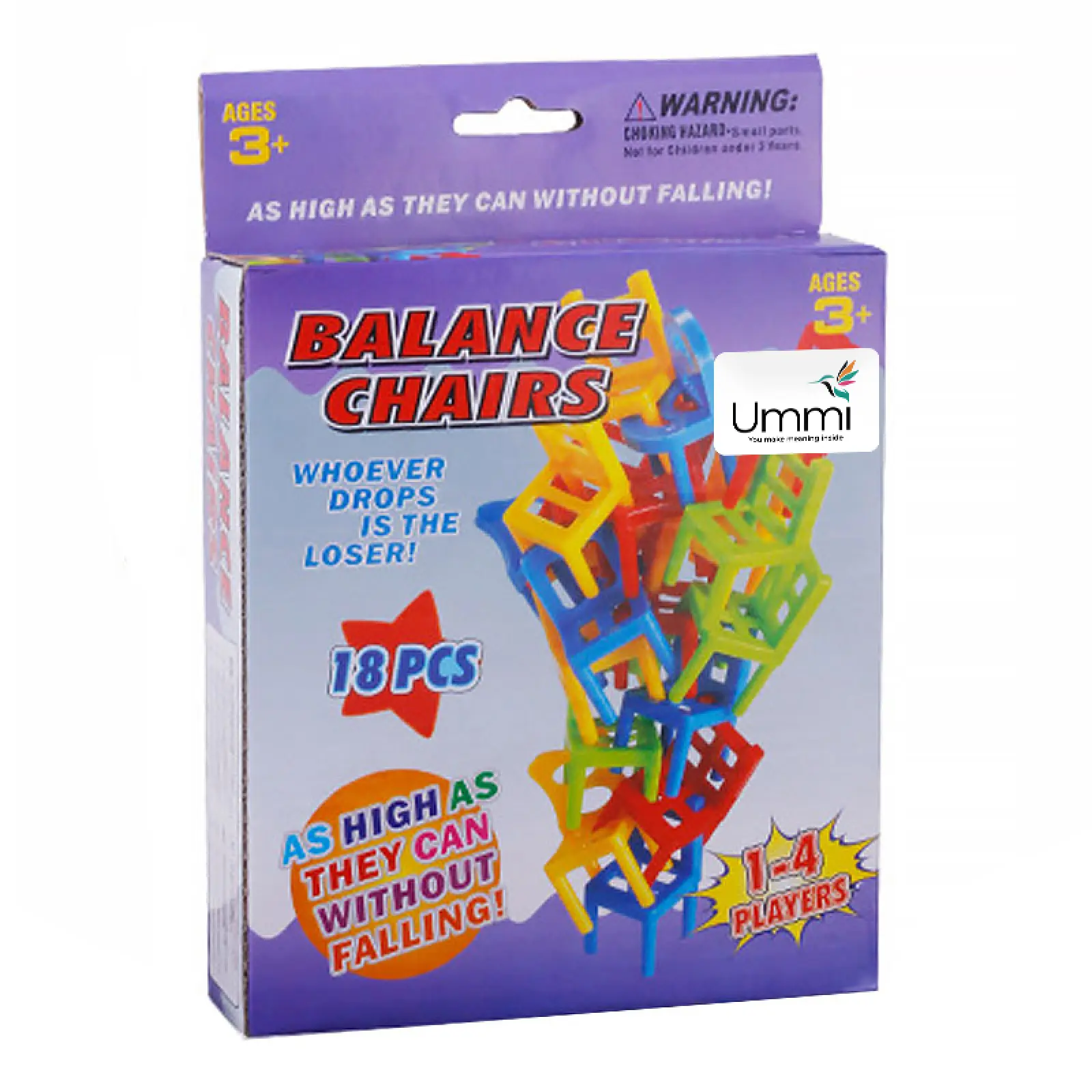 Настольная интерактивная игра Ummi 301 Balance Chairs (18pcs), Colorful 4, купить оптом с доставкой