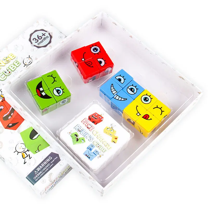 Настольная интерактивная игра Ummi Face Change Rubik's Cube, White 3, купить оптом с доставкой