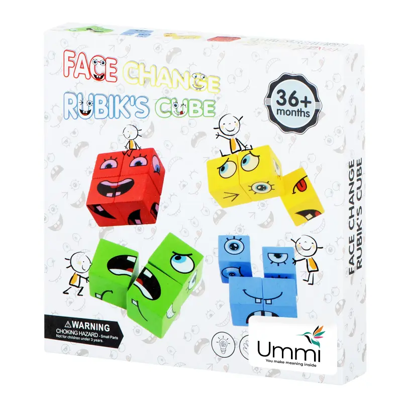 Настольная интерактивная игра Ummi Face Change Rubik's Cube, White 4, купить оптом с доставкой