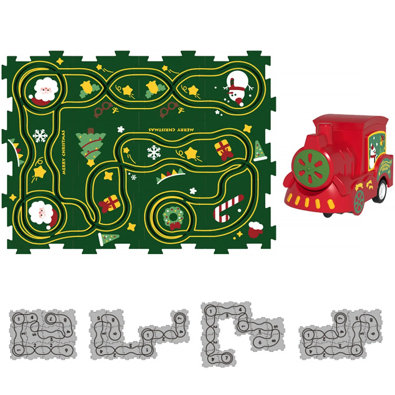 Развивающая игрушка-пазл SHT XDL588-19 Merry Christmas (13pcs), Green 1, купить оптом с доставкой